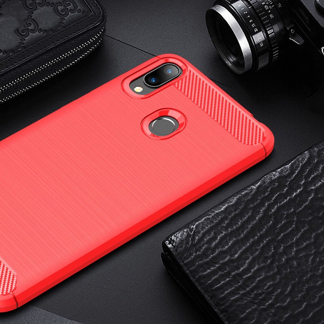 FLEXI TPU obal Asus Zenfone Max (M2) ZB633KL červený termék 2. képe