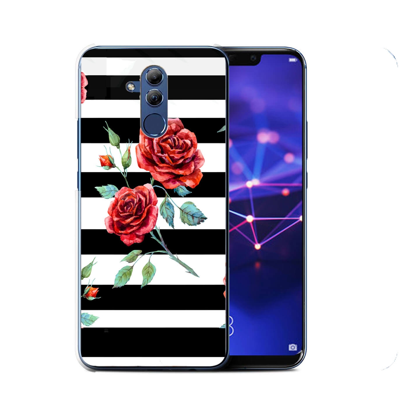 PROTEMIO MY ART Védőtok Huawei Mate 20 Lite BLACK - WHITE (034) telefonhoz akciós termékkép 1