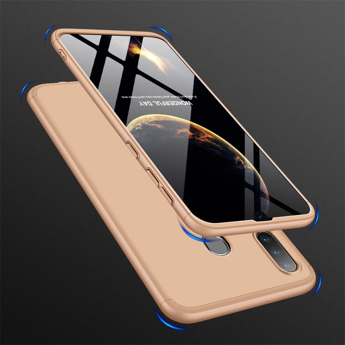 360° védőtok Samsung Galaxy A30 arany akciós termékkép 1