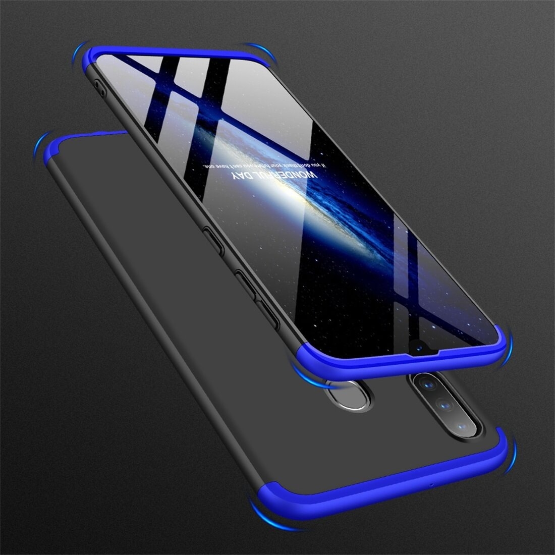 360° védőburkolat Samsung Galaxy A30 fekete-kék akciós termékkép 1