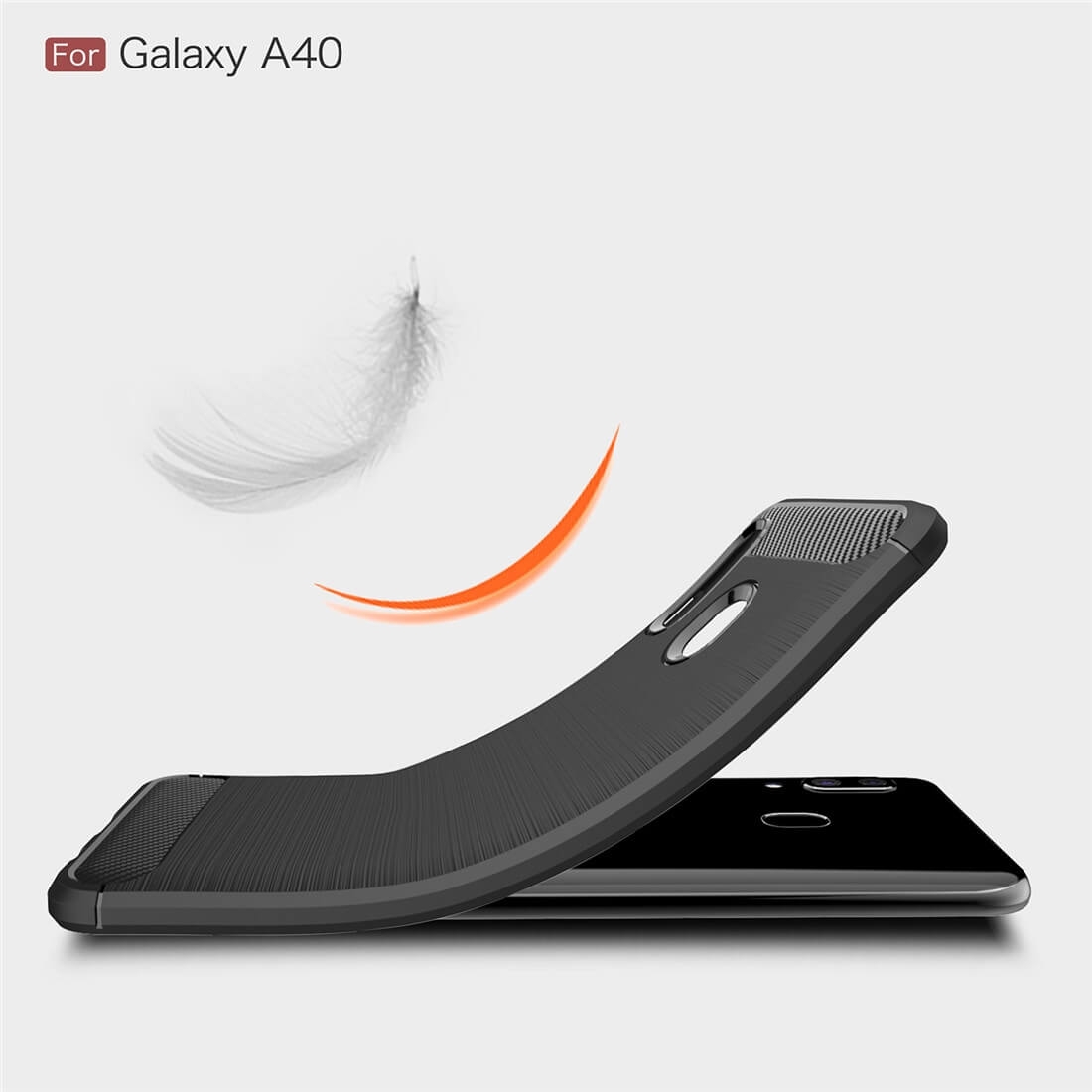 FLEXI TPU tok Samsung Galaxy A40 fekete termék 2. képe