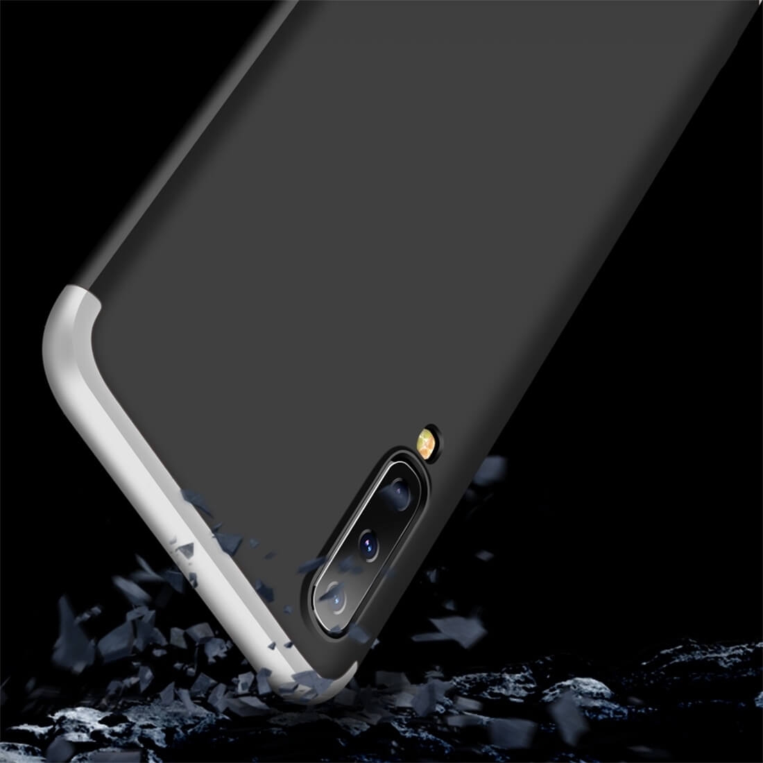 360° Samsung Galaxy A50 védőburkolat fekete-ezüst termék 2. képe