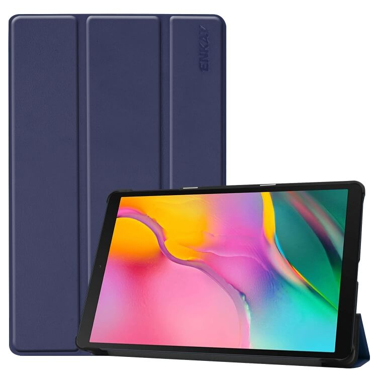 ENKAY Flip tok Samsung Galaxy Tab A 10.1 2019 (T515/T510) kék (sötét) akciós termékkép 1