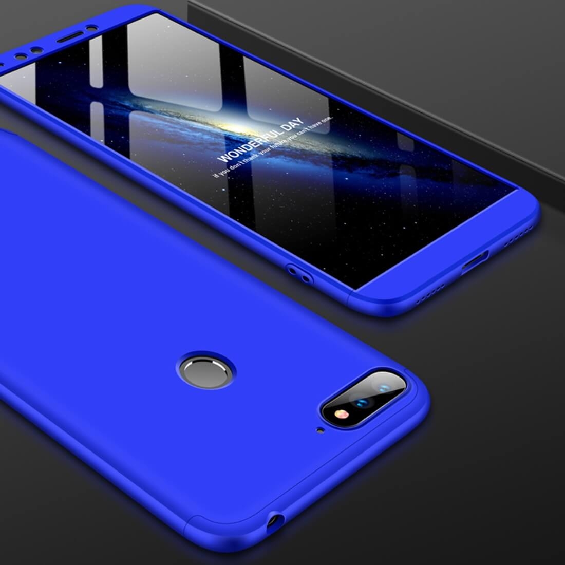 360° Ochranný kryt Huawei Y6 Prime 2018 modrý termék 2. képe