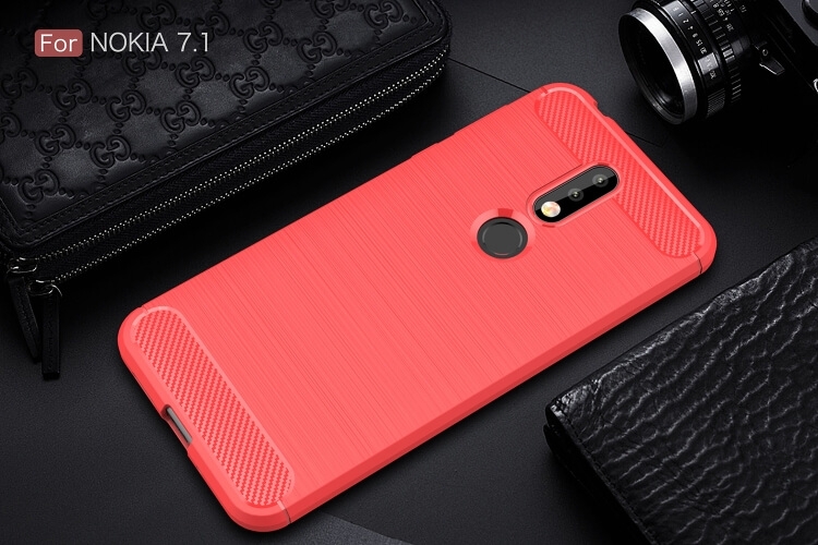 FLEXI TPU borító Nokia 7.1 piros termék 2. képe