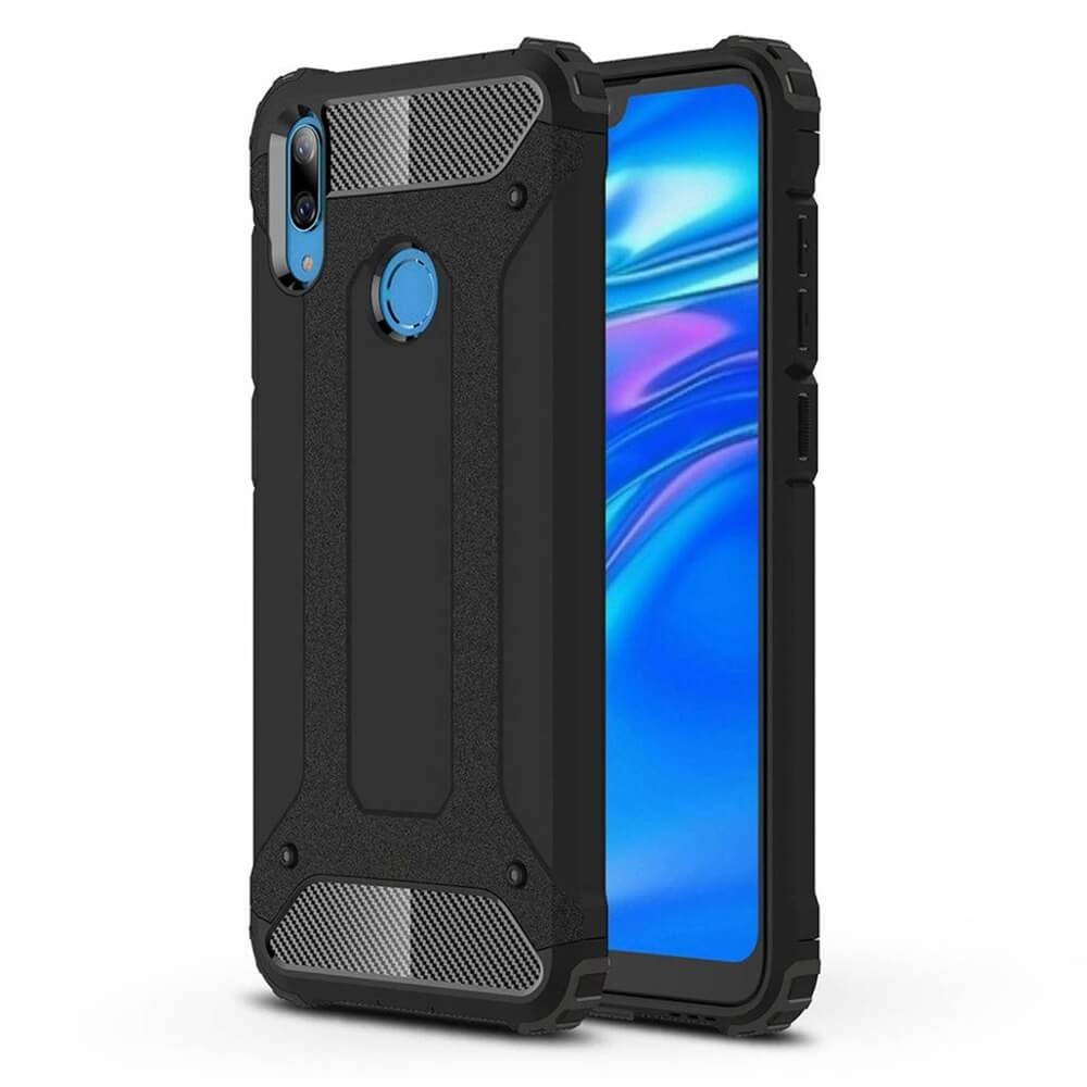 TOUGH Ochranný kryt Huawei Y7 2019 / Y7 Prime 2019 čierny akciós termékkép 1