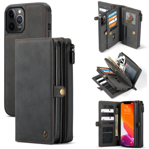 WALLET Védőtok pénztárcával 2 az 1-ben Apple iPhone 12 Pro Max fekete akciós termékkép 1