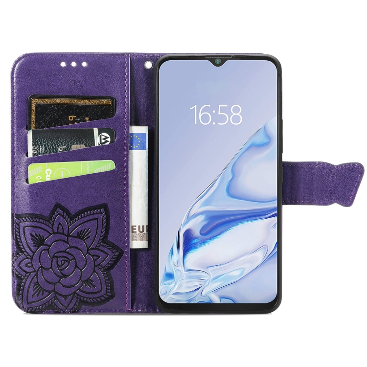 ART pénztárca huzat Cubot Note 20 / Note 20 Pro BUTTERFLY lila termék 2. képe