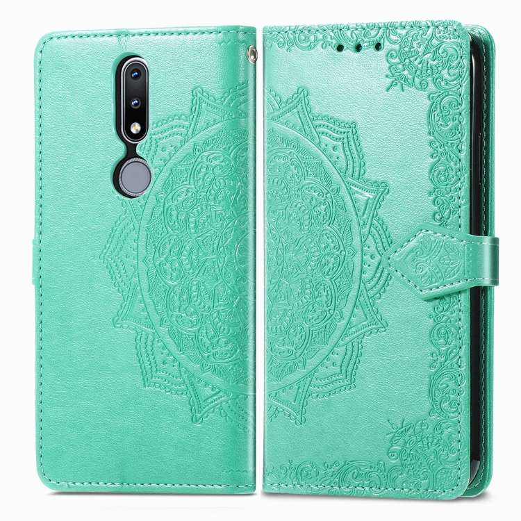ART Pénztárca borító Nokia 2.4 ORNAMENT zöld akciós termékkép 1