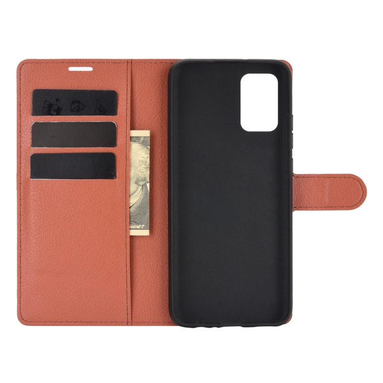 LITCHI Wallet fedél Samsung Galaxy A02s barna termék 2. képe