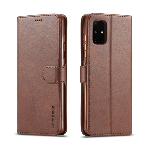 IMEEKE Wallet tok Samsung Galaxy A41 sötétbarna akciós termékkép 1