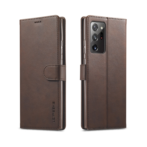 IMEEKE Wallet tok Samsung Galaxy Note 20 sötétbarna akciós termékkép 1