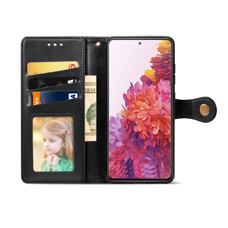 LEATHER BUCKLE Pénztárcahuzat Samsung Galaxy S20 FE fekete termék 2. képe