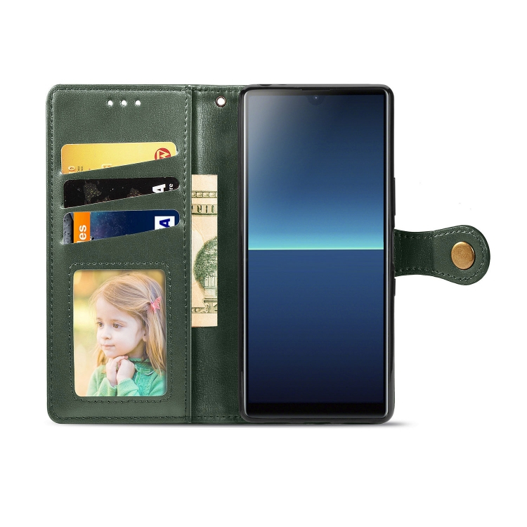 LEATHER BUCKLE Pénztárca Sony Xperia L4 zöld termék 2. képe
