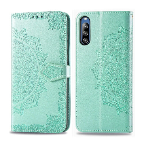 ART Pénztárca borító Sony Xperia L4 ORNAMENT zöld akciós termékkép 1