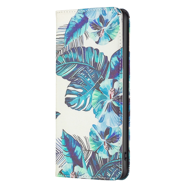 ART pénztárca huzat Xiaomi Redmi 10C BLUE LEAVES akciós termékkép 1