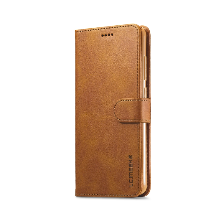 IMEEKE Wallet huzat Xiaomi Redmi Note 9 világosbarna termék 2. képe