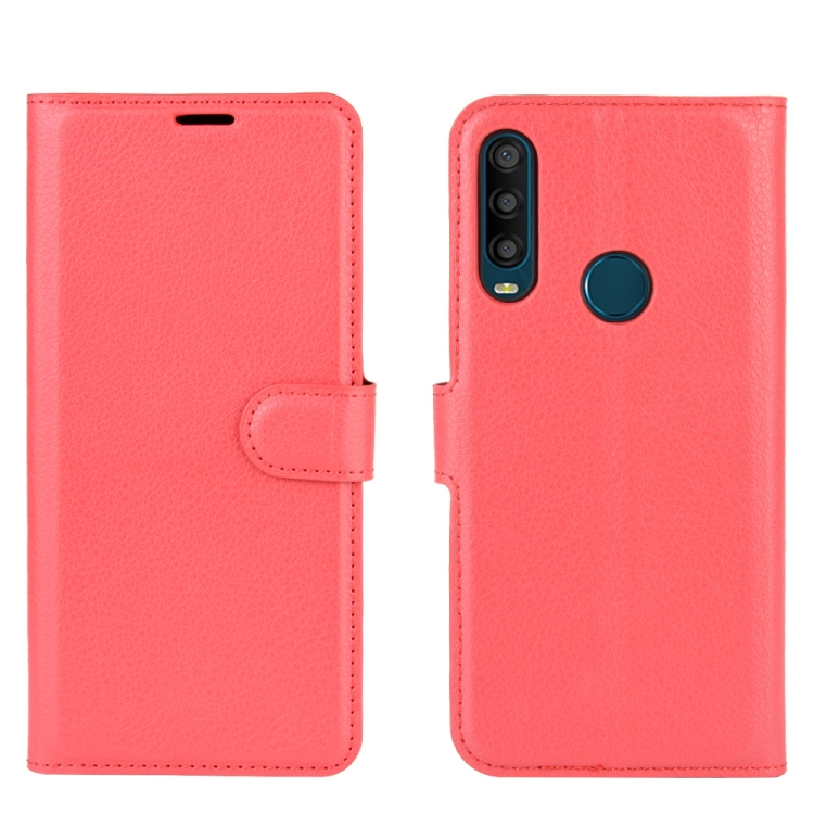 LITCHI Wallet fedél Alcatel 1SE (2020) vörös akciós termékkép 1