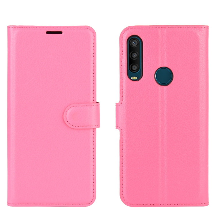 LITCHI Wallet fedél Alcatel 1SE (2020) rózsaszín akciós termékkép 1
