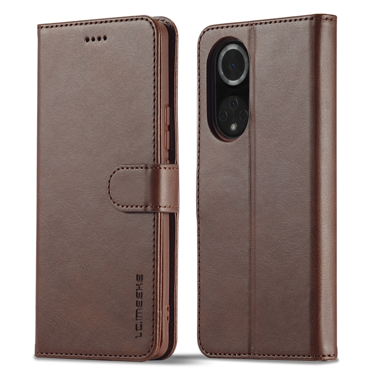IMEEKE Wallet tok Honor 50 / Huawei Nova 9 sötétbarna akciós termékkép 1