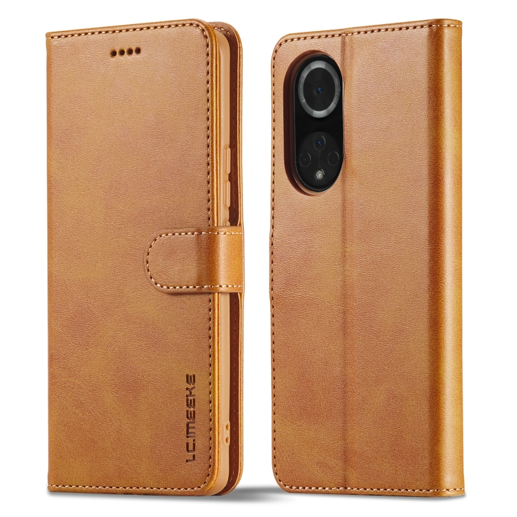 IMEEKE Wallet tok Honor 50 / Huawei Nova 9 világosbarna akciós termékkép 1