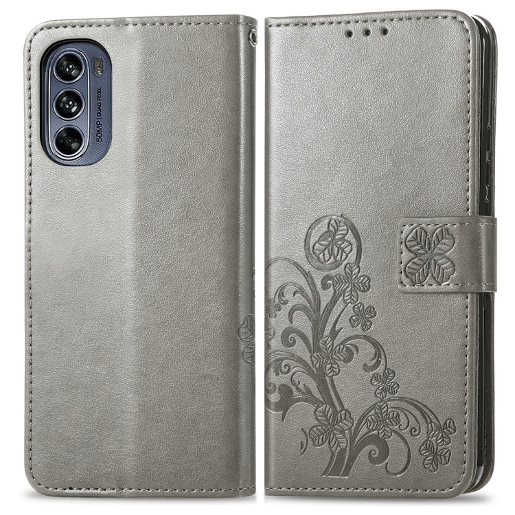 ART Pénztárca borító Motorola Moto G62 5G FLOWERS szürke akciós termékkép 1