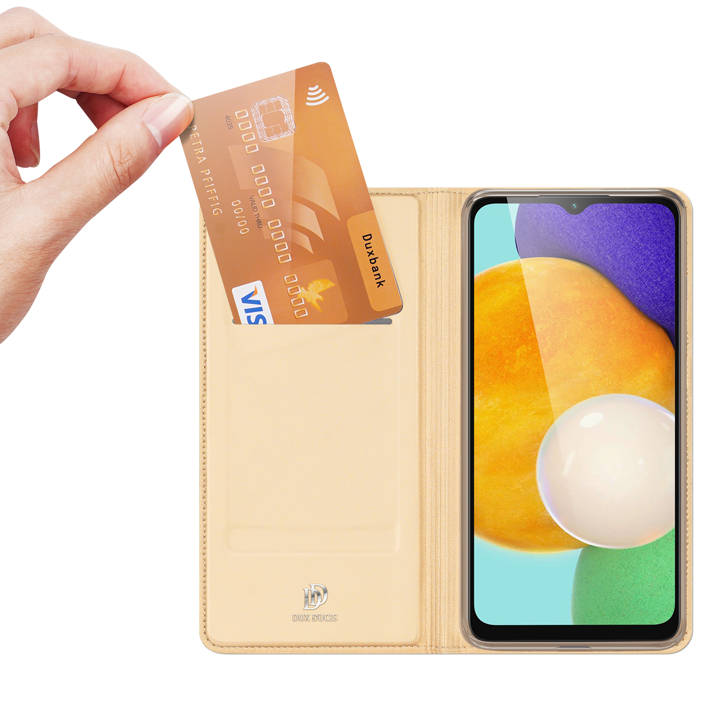 DUX pénztárcavédő Samsung Galaxy A13 5G arany termék 2. képe
