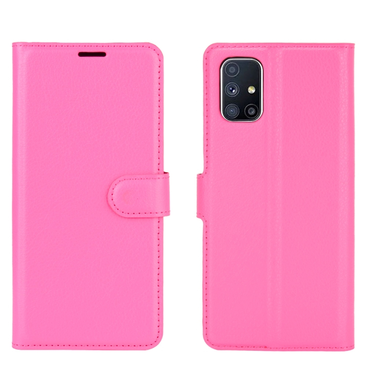 LITCHI Wallet tok Samsung Galaxy M51 rózsaszín akciós termékkép 1