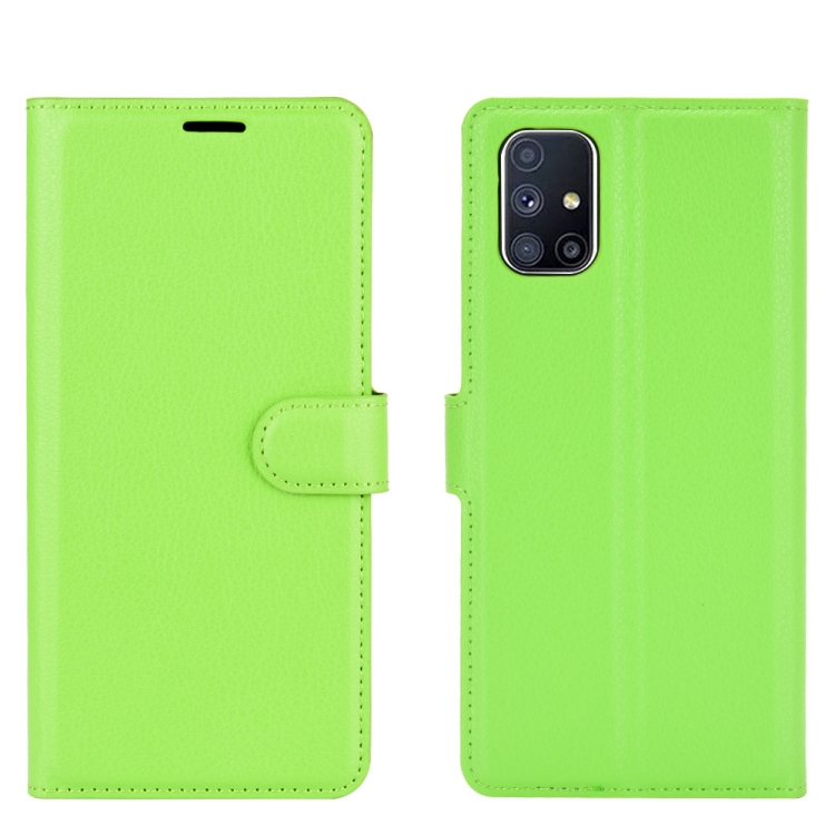 LITCHI Wallet tok Samsung Galaxy M51 zöld akciós termékkép 1