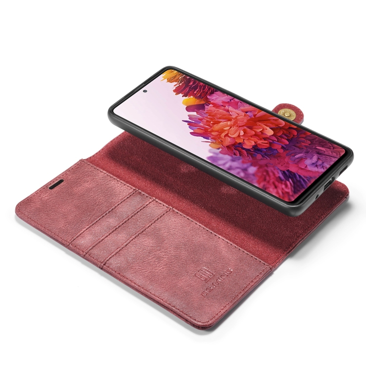 DG.MING Wallet tok 2 az 1-ben Samsung Galaxy S20 FE piros termék 2. képe