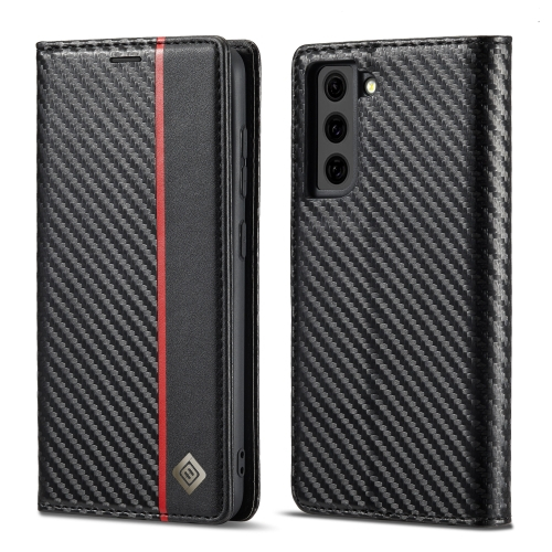 IMEEKE CARBON Wallet tok Samsung Galaxy S21 Plus 5G fekete akciós termékkép 1