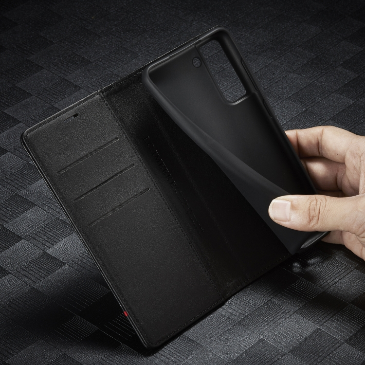 IMEEKE CARBON Wallet tok Samsung Galaxy S21 Plus 5G fekete termék 2. képe