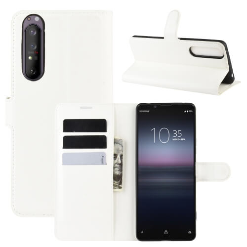 LITCHI Wallet tok Sony Xperia 1 II fehér akciós termékkép 1