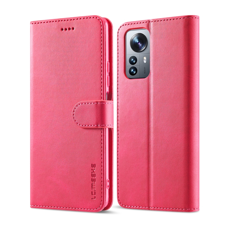 IMEEKE Wallet tok Xiaomi 12 / Xiaomi 12X rózsaszín telefonhoz akciós termékkép 1