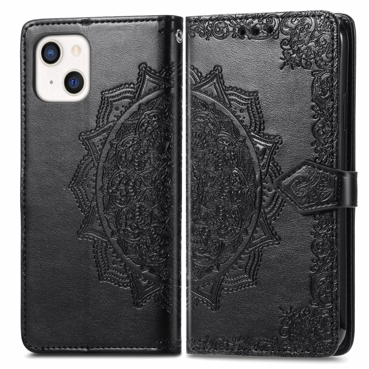ART Pénztárca borító Apple iPhone 13 mini ORNAMENT fekete akciós termékkép 1