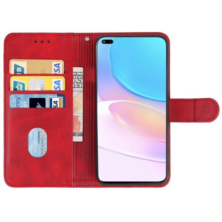 Honor 50 Lite / Huawei Nova 8i piros pénztárca tok termék 2. képe