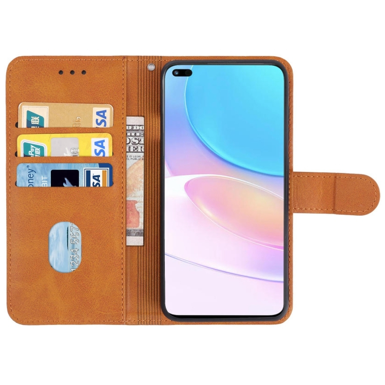 Honor 50 Lite / Huawei Nova 8i barna pénztárca tok termék 2. képe