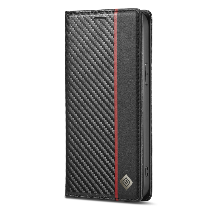IMEEKE CARBON Wallet tok Apple iPhone 13 mini fekete termék 2. képe