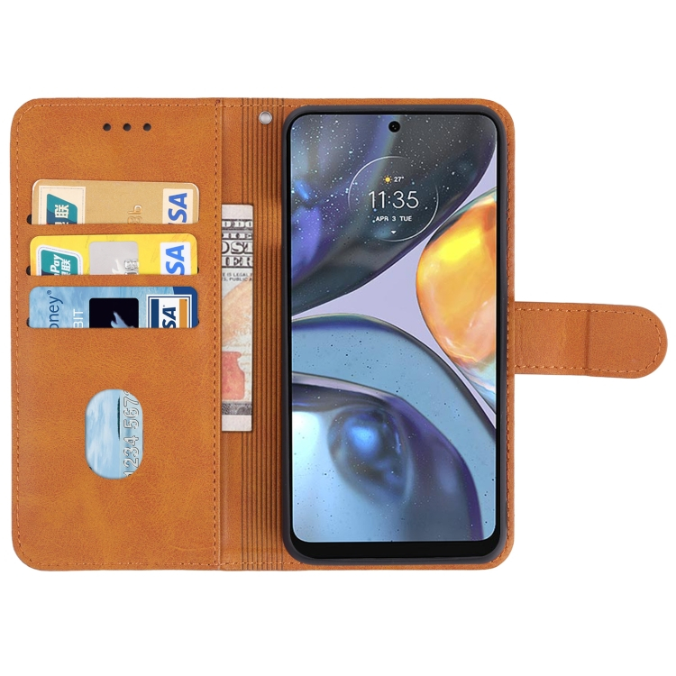 SMOOTH Pénztárca tok Motorola Moto G22 barna termék 2. képe