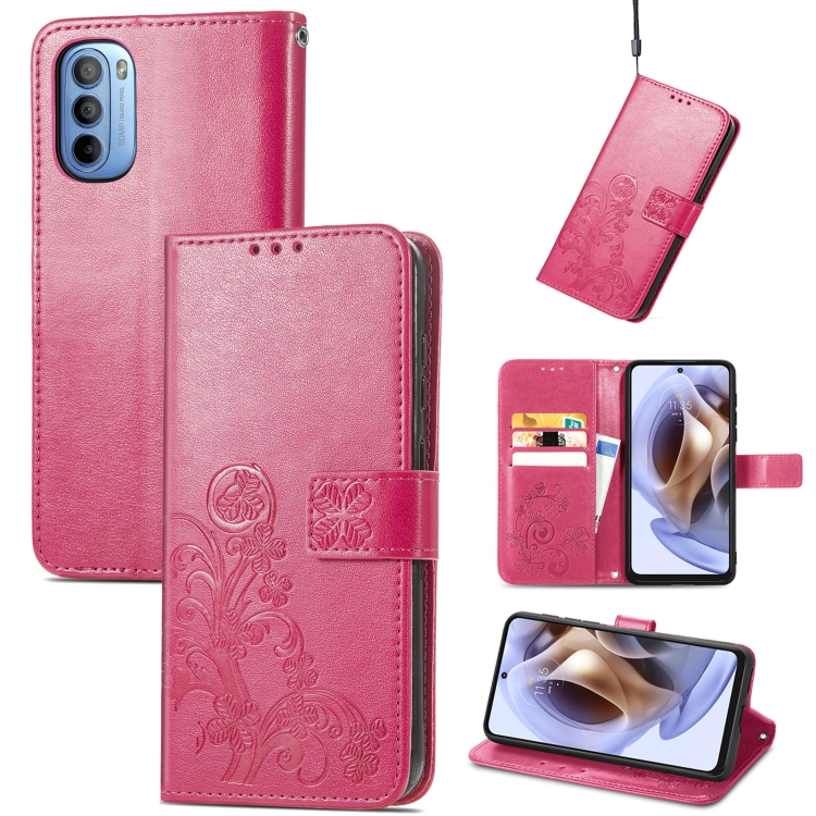 ART pénztárcavédő Motorola Moto G31 / G41 FLOWERS sötét rózsaszín termék 2. képe