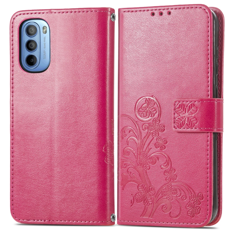 ART pénztárcavédő Motorola Moto G31 / G41 FLOWERS sötét rózsaszín akciós termékkép 1