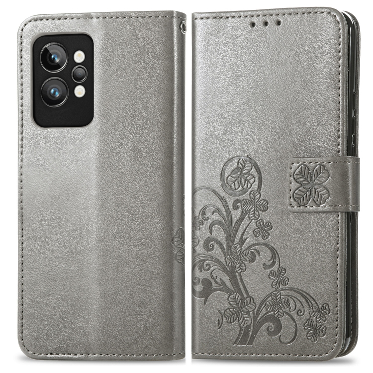 ART Pénztárca borító Realme GT2 Pro FLOWERS szürke akciós termékkép 1