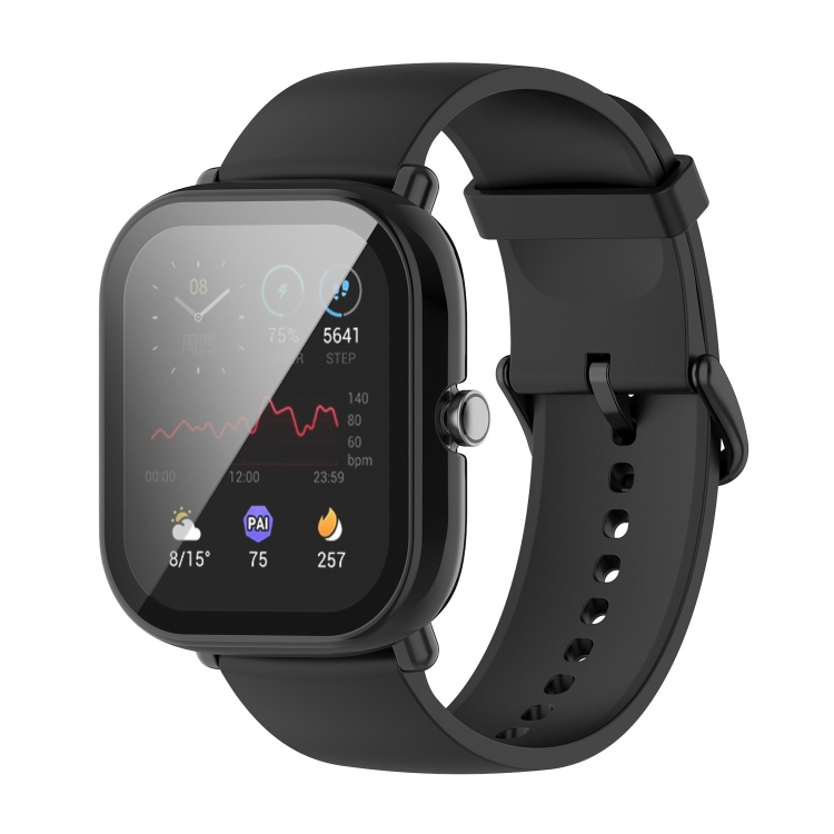 Műanyag borítás védőüveggel Xiaomi Amazfit GTS 2 Mini fekete akciós termékkép 1