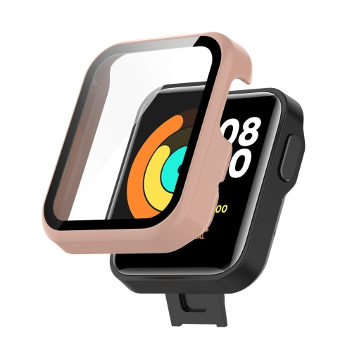 Műanyag borítás védőüveggel a Xiaomi Mi Watch Lite rózsaszínhez akciós termékkép 1