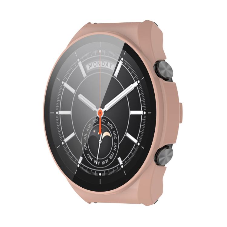 Műanyag borítás védőüveggel Xiaomi Watch S1 pinkhez akciós termékkép 1