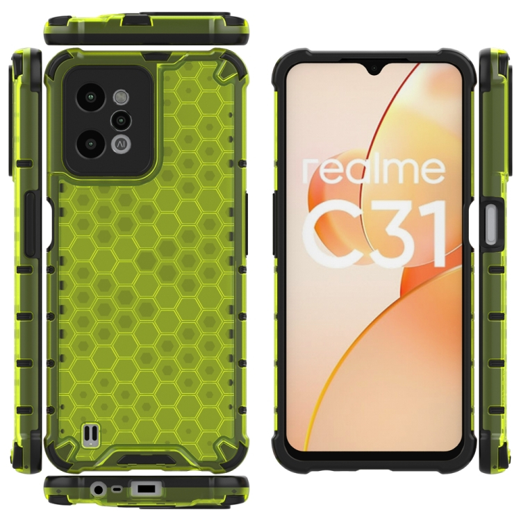 HONEYCOMB Védőhuzat Realme C31 zöld termék 2. képe