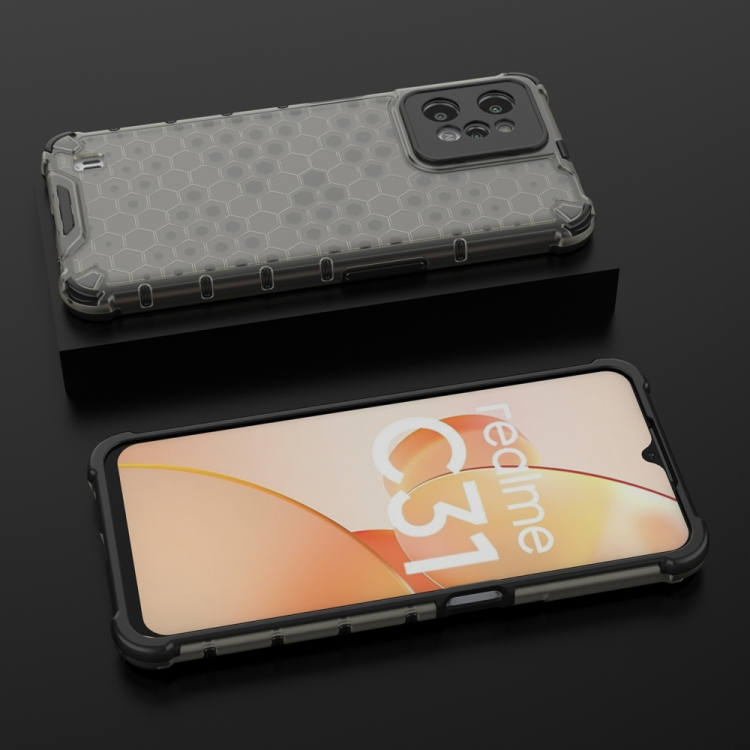 HONEYCOMB Védőhuzat Realme C31 fekete termék 2. képe
