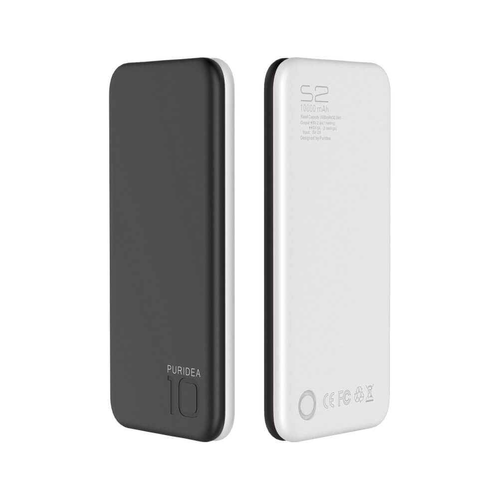 PURIDEA S2 Külső töltő 10 000 mAh fekete termék 2. képe