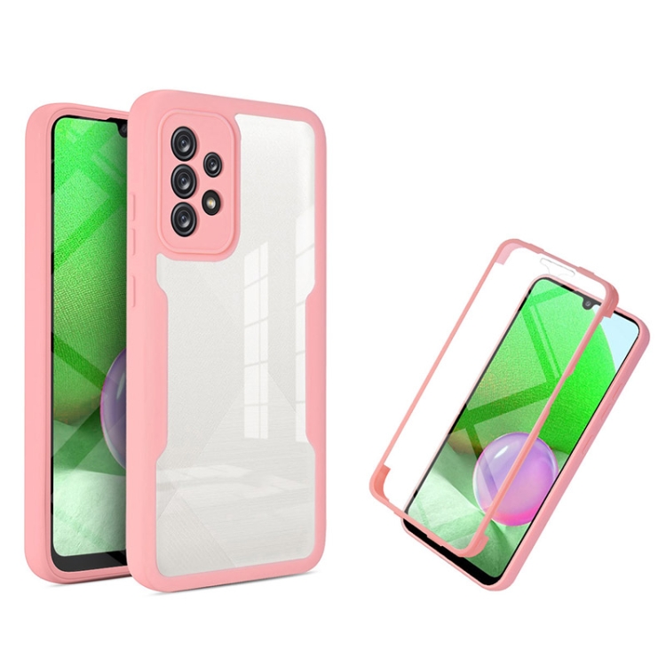 DUAL Kétoldalas borító fóliával Samsung Galaxy A52 / A52s / A52 5G rózsaszín akciós termékkép 1