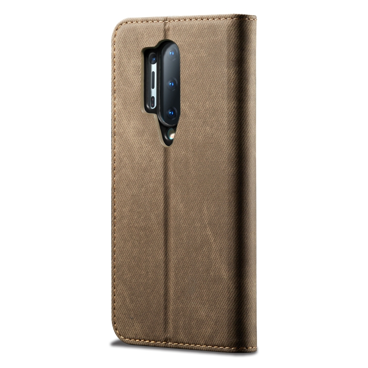 DENIM pénztárcahuzat One Plus 8 Pro készülékhez szürkésbarna termék 2. képe
